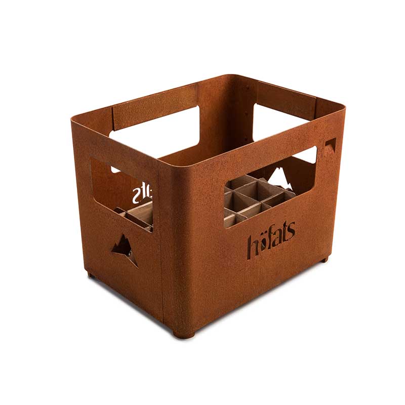 BEER BOX Fire basket rusty