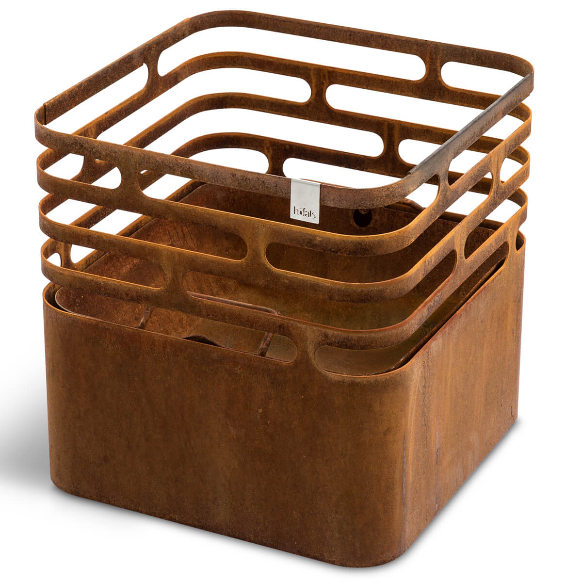 CUBE Fire Basket rusty