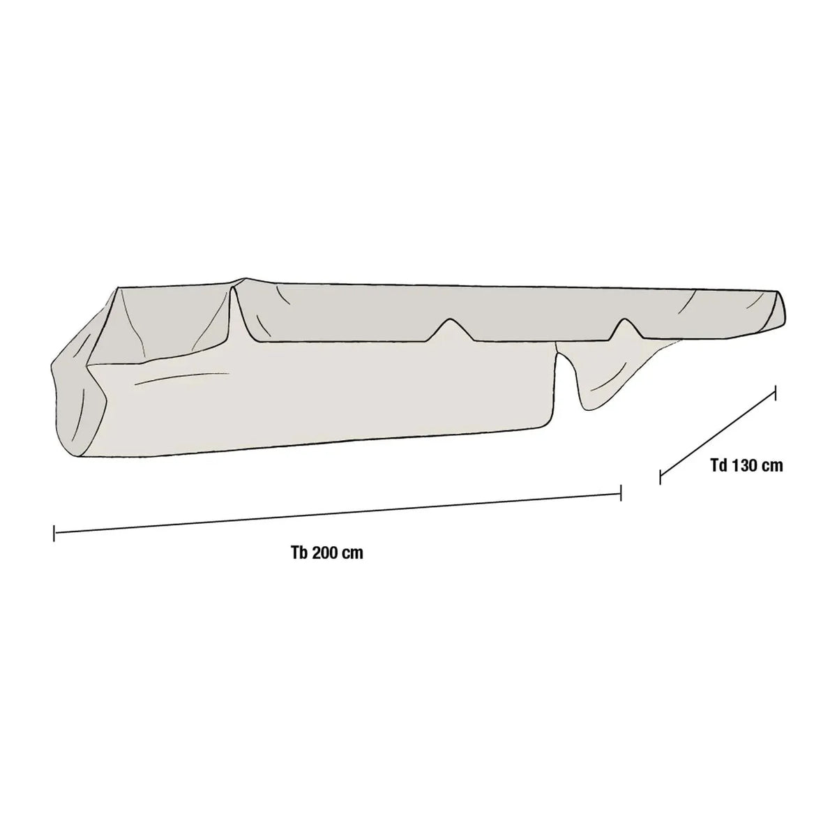Brafab Hammocktak rakt 200×130 cm – Beige