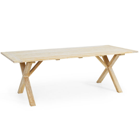 Brutus matbord 220x95 vitblästrad teak