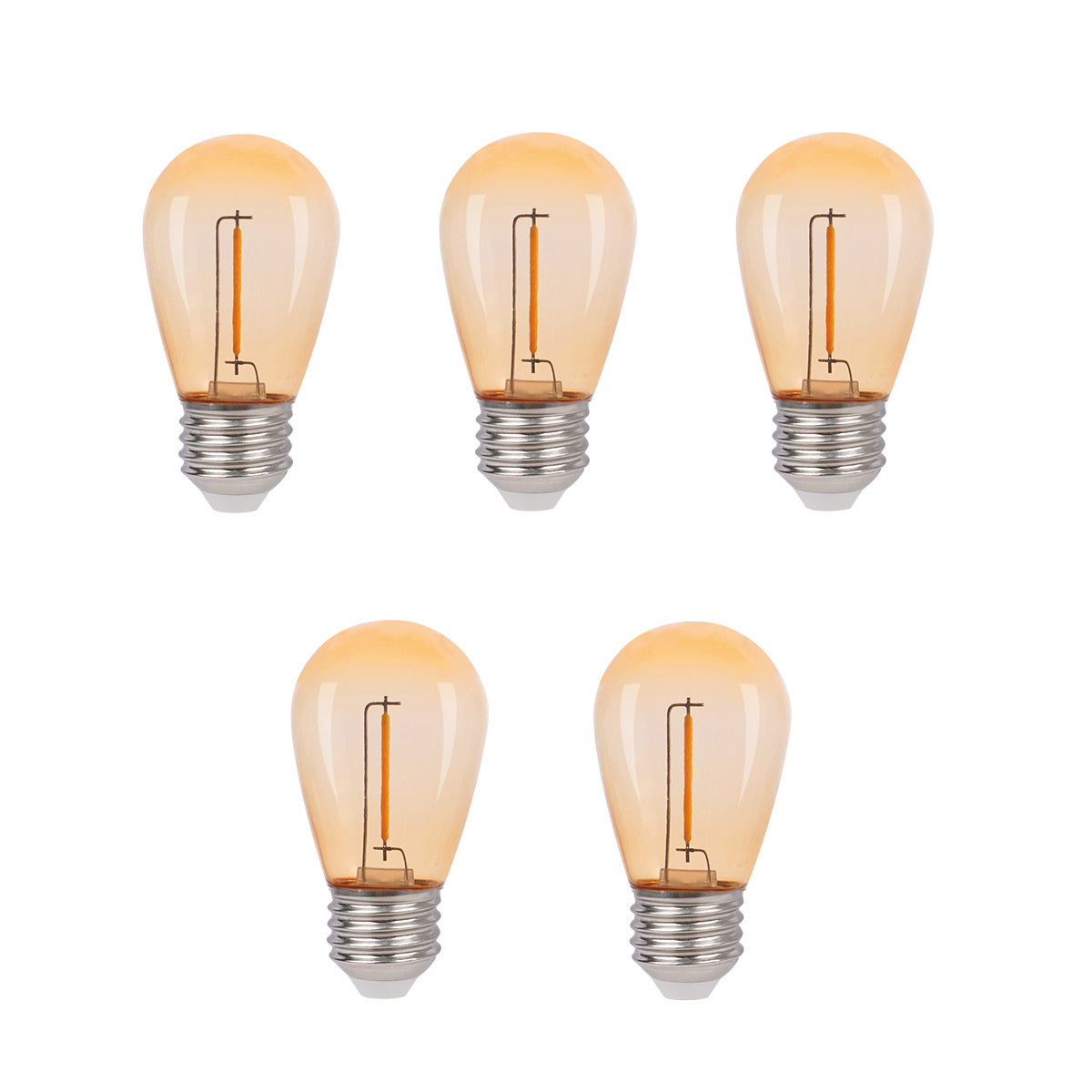 Ljuskällor E27 12 V 5‑pack – Vintage