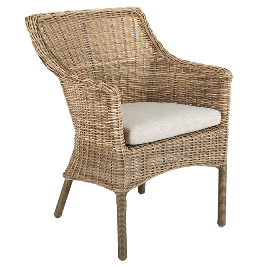 Lenora karmstol rustik sand