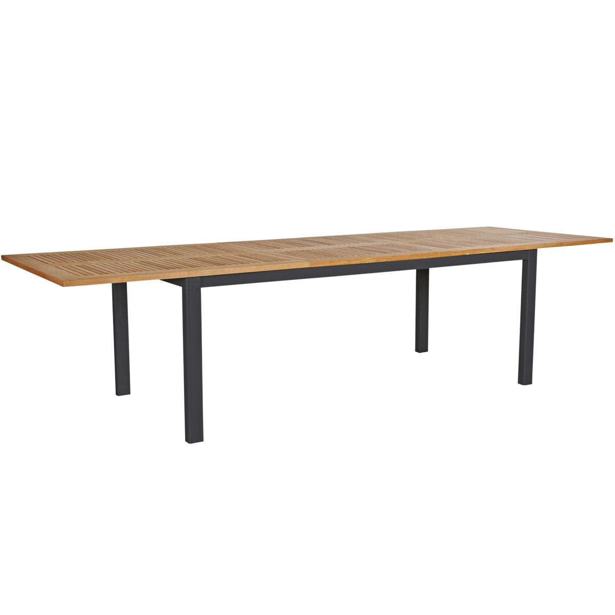 Lyon förlängningsbord teak 224-304x100 svart