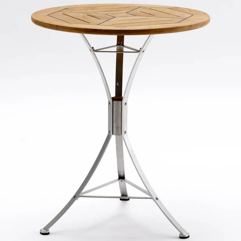 Cappuccino bord 60H73 teak