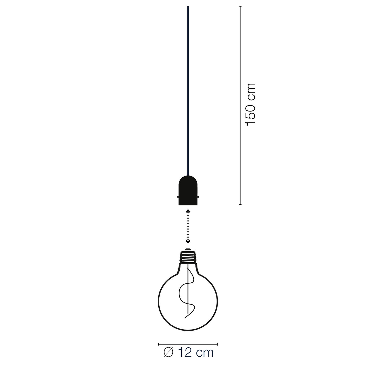 Penny pendellampa – Smoke 12 V Plug & Play