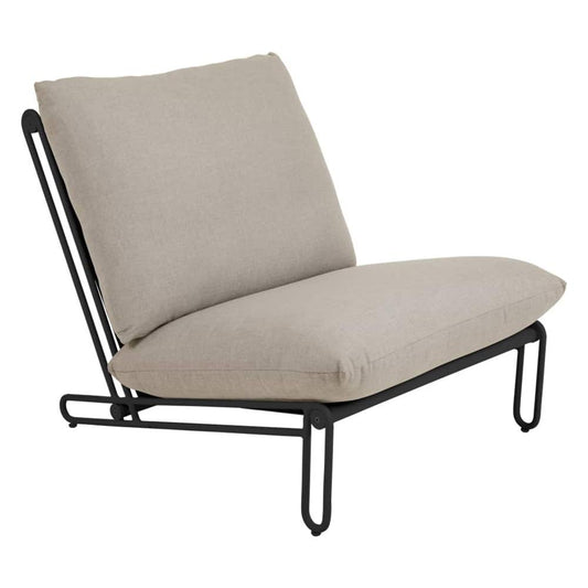 Blixt loungefåtölj Svart/Cley beige