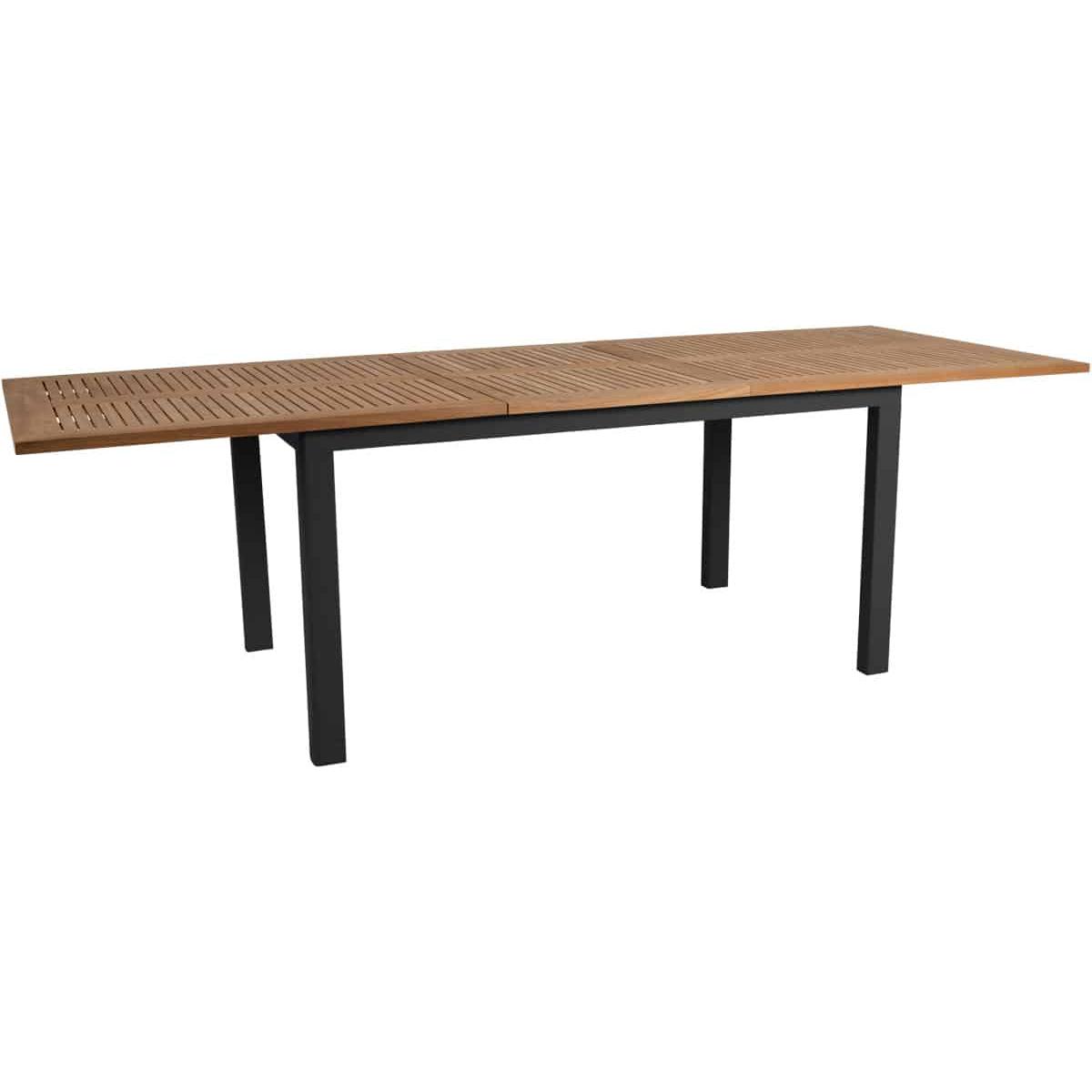 Lyon förlängsningsbord teak 194/252x92 svart