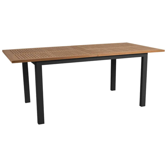 Lyon förlängsningsbord teak 194/252x92 svart