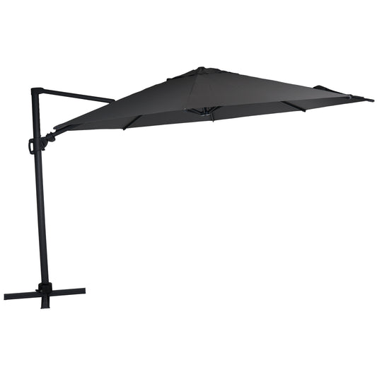 Varallo frihängande parasoll antracite/grå Ø375H250