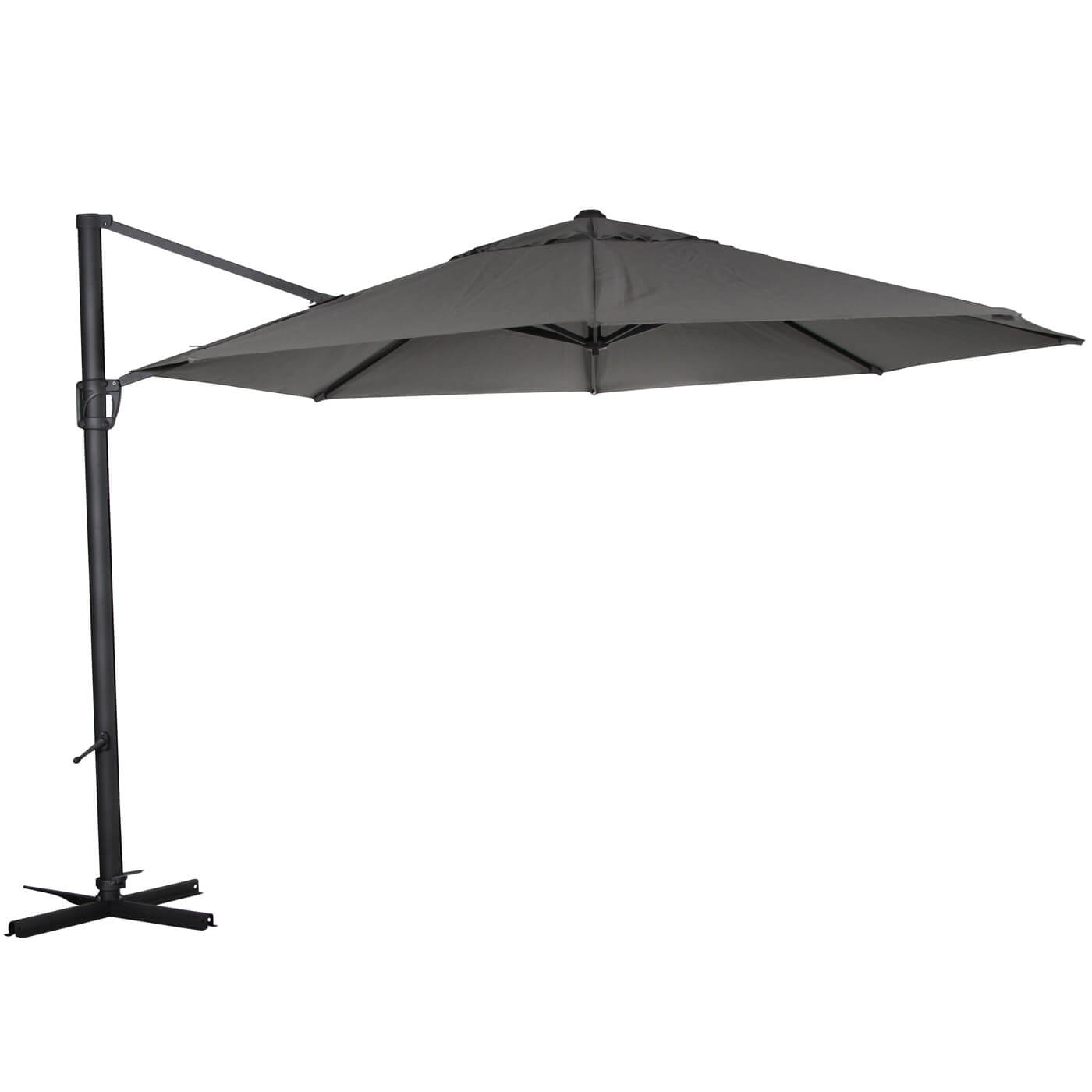 Fiesole frihängande Ø3.5m parasoll grå
