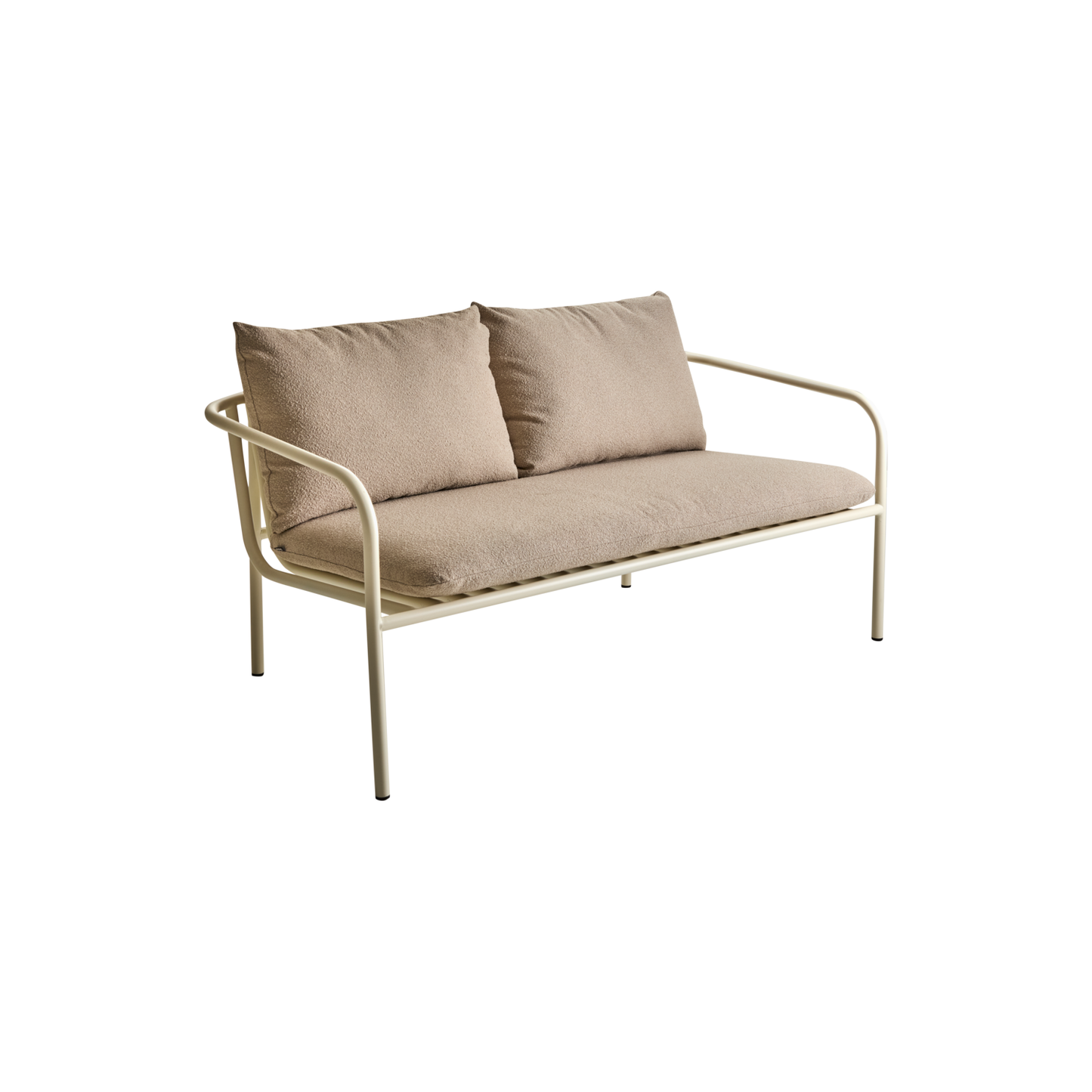 Bendt 2-sits soffa - Pearl White/Teddy beige