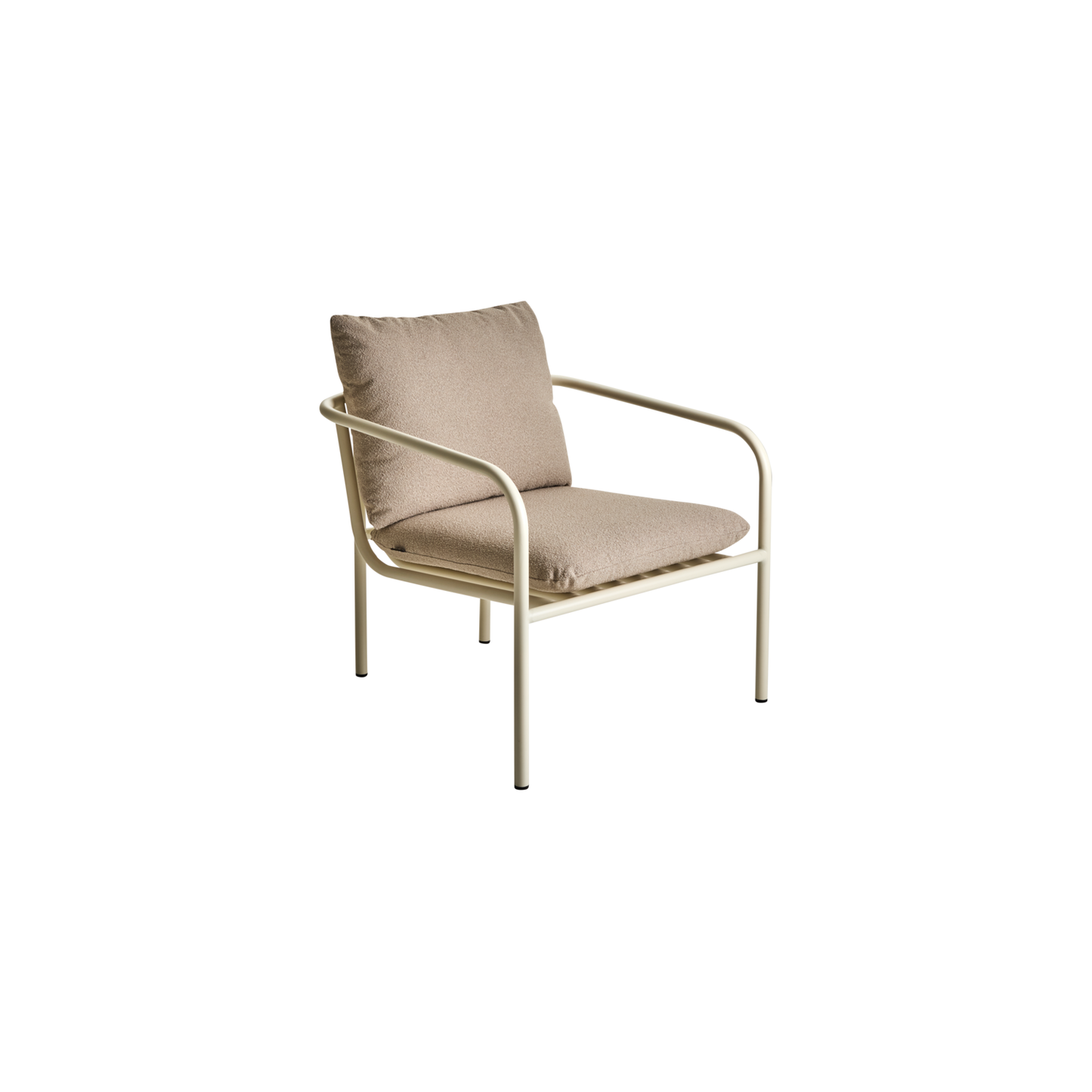 Bendt fåtölj - Pearl White/Teddy beige