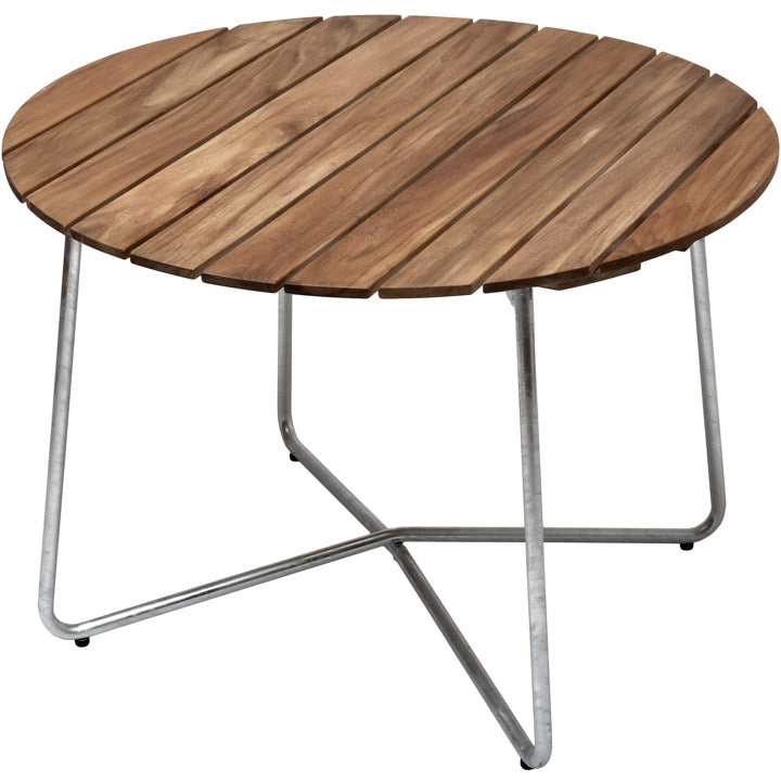 BORD 9A 100 Obehandlad teak med varmförzinkat stativ