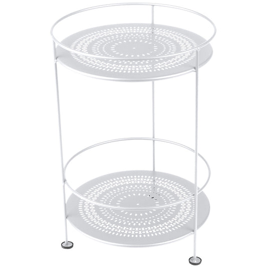 Guinguette sidobord mönstrad cotton white Ø40H62