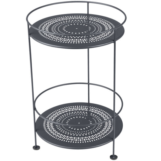 Guinguette sidobord mönstrad antracite Ø40H62