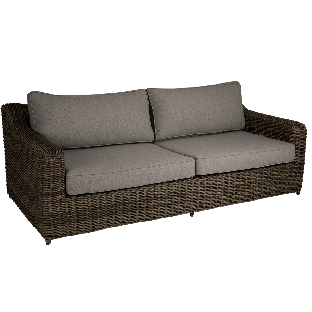 Glendon 3-sits soffa - Dark Brown/Soft Moose 219×102 cm