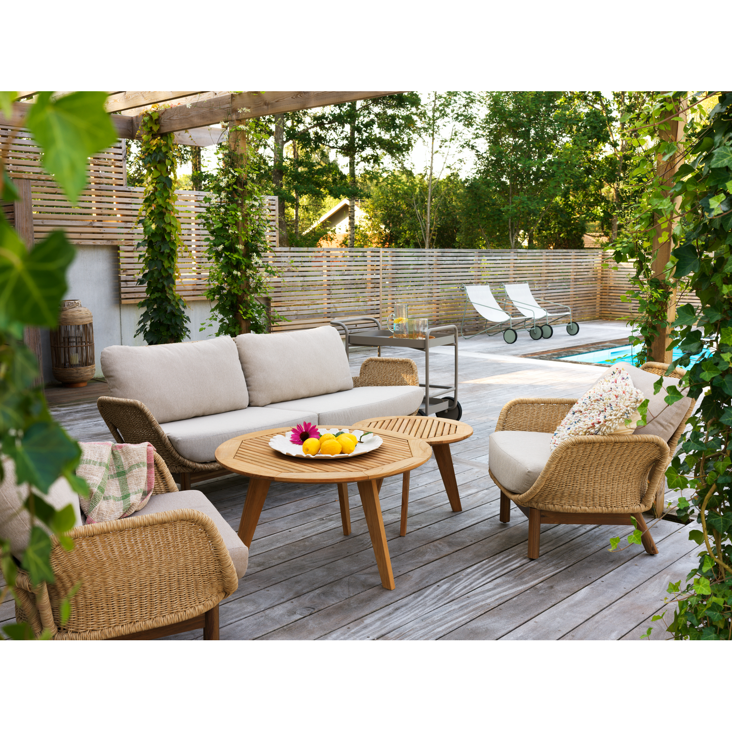 Lily 2,5-sits soffa - Twist Straw/Plush Wheat 202×79 cm