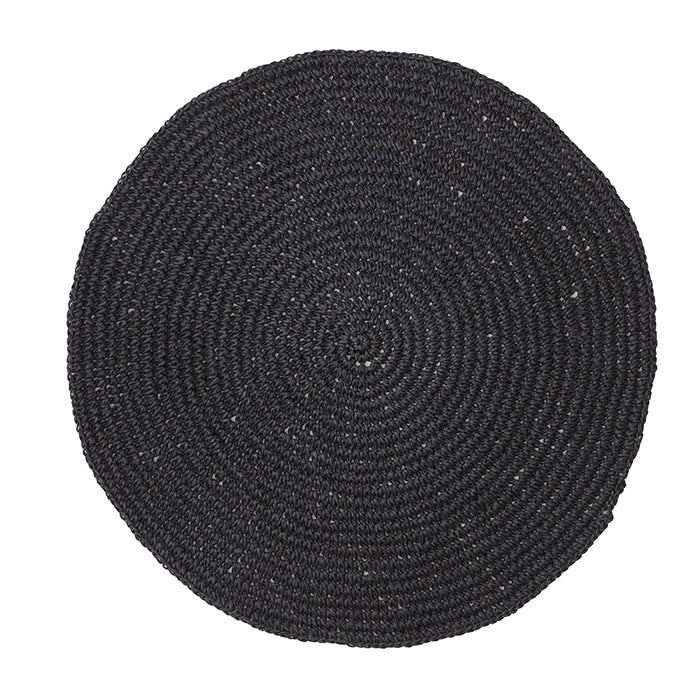 Bordstablett rund Twisted black