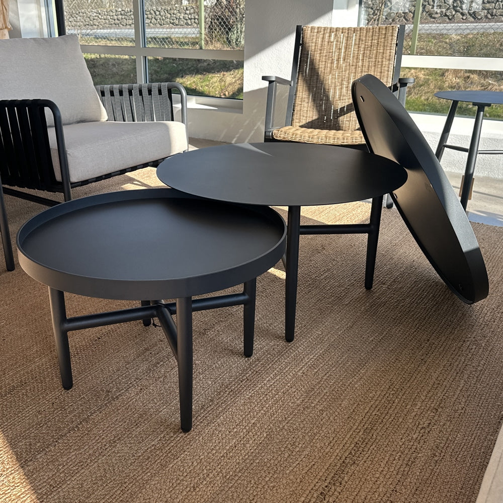 DuoTray soffbord svart set om 2 D76/61 H45/40