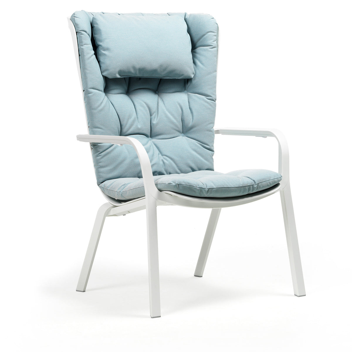 Folio Nackkudde i Artic på Folio Loungefåtölj i Bianco, med Folio Comfort Dyna
