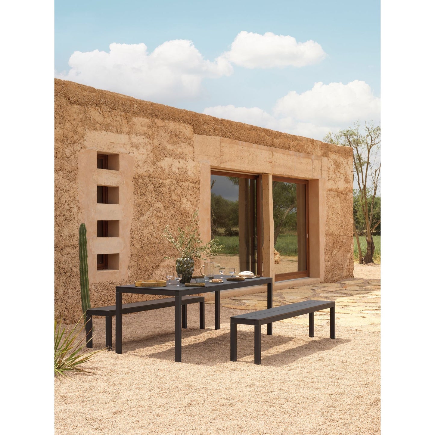 Rio Alu matbord - Bianco 210x85 cm