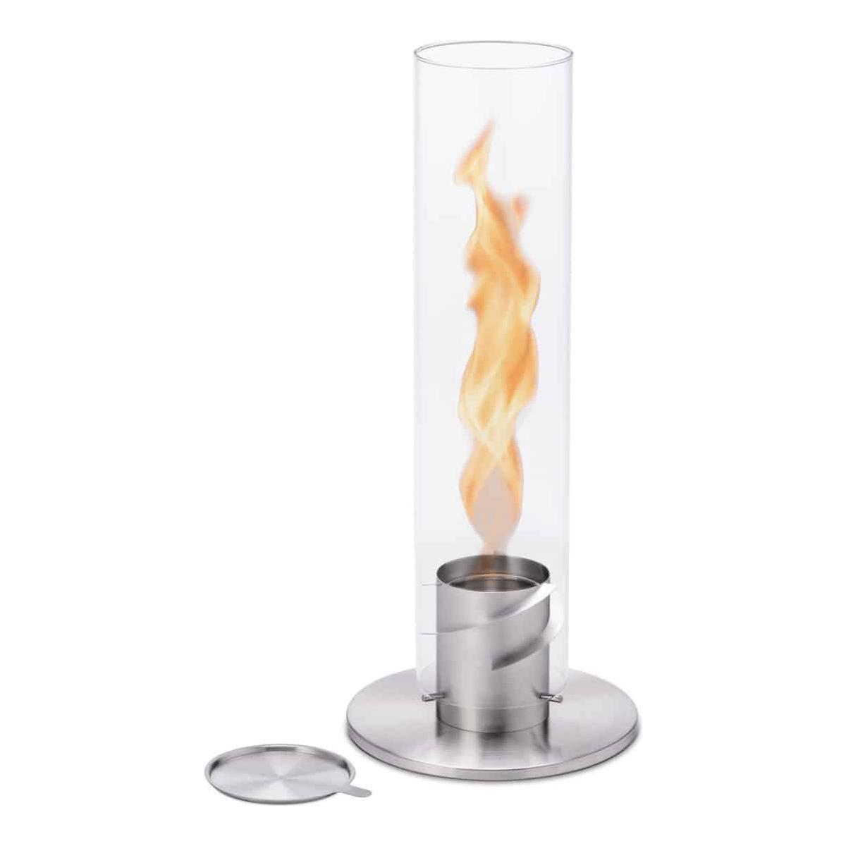 Spin fireplace 120 silver