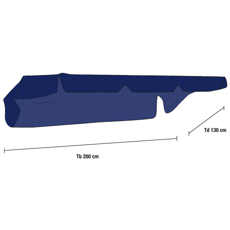 Brafab Hammocktak rakt 200×130 cm – Mörkblå