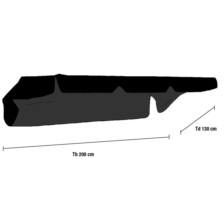 Brafab Hammocktak rakt 200×130 cm – Svart