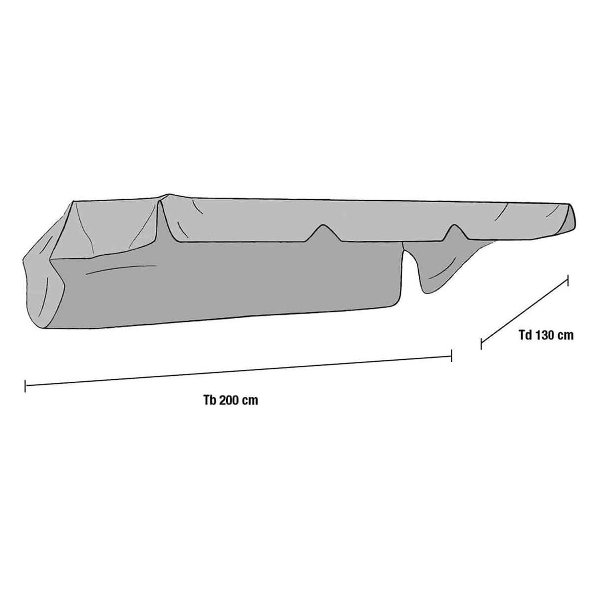 Brafab Hammocktak rakt 200×130 cm – Grå