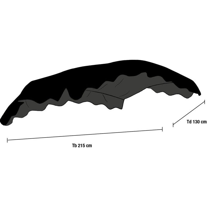 Brafab Hammocktak välvt 215×130 cm – Svart