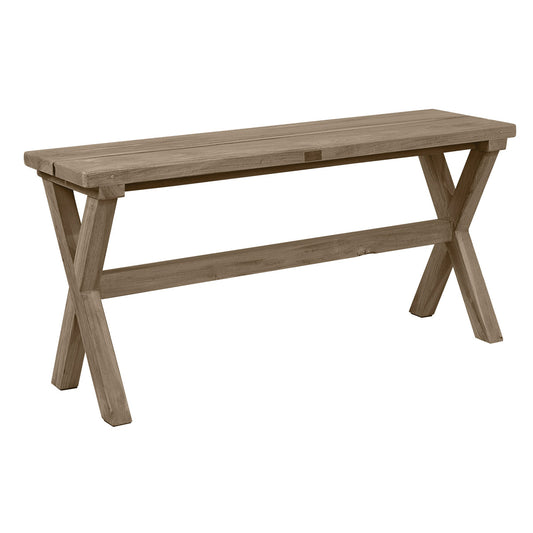 Cross bänk charcoal teak 100x30H50