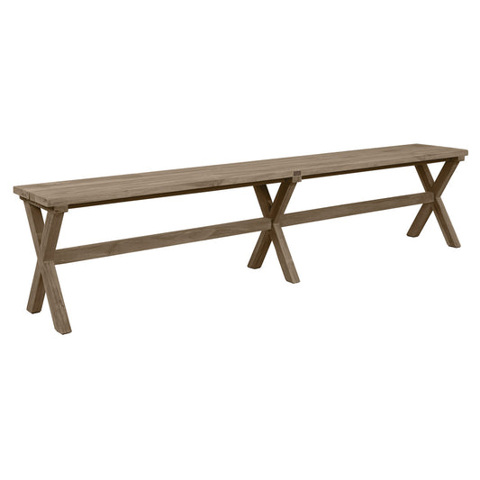 Cross bänk charcoal teak 220x30H50
