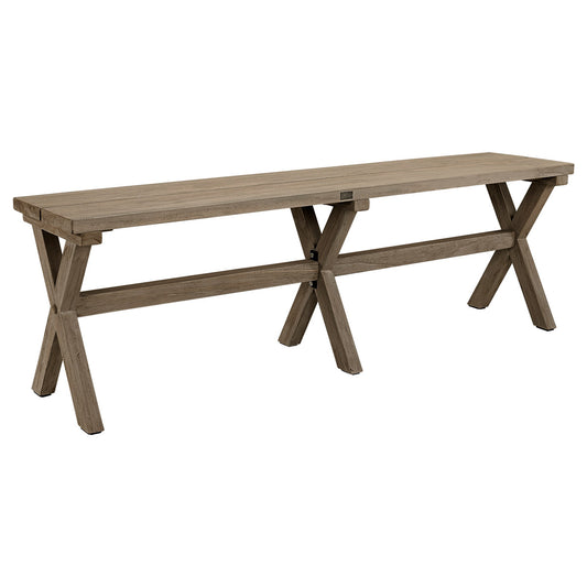 Cross bänk charcoal teak 160x30H50