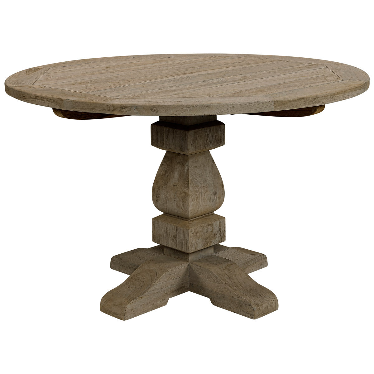 French matbord charcoal teak Ø120H75