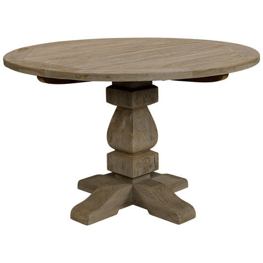 French matbord charcoal teak Ø120H75
