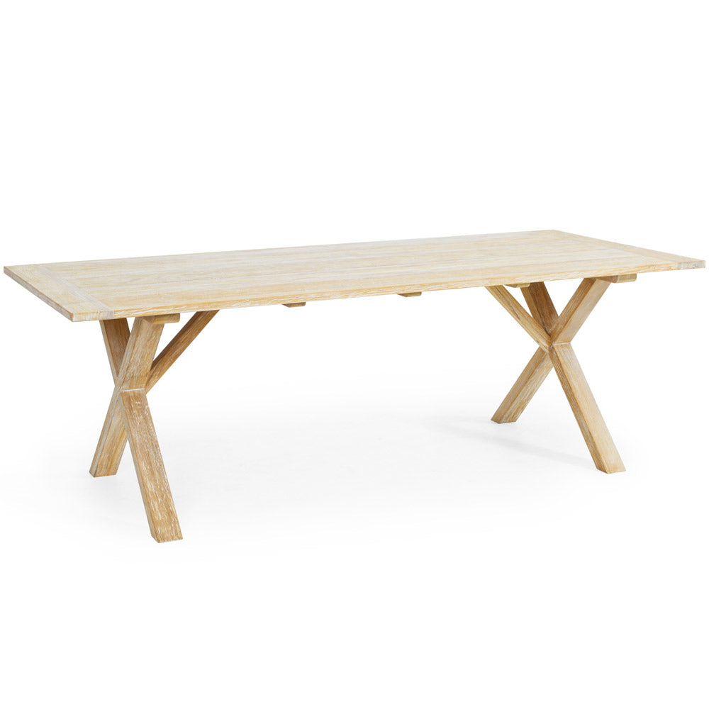 Skyltexemplar Brutus matbord vitblästrad teak 220x95