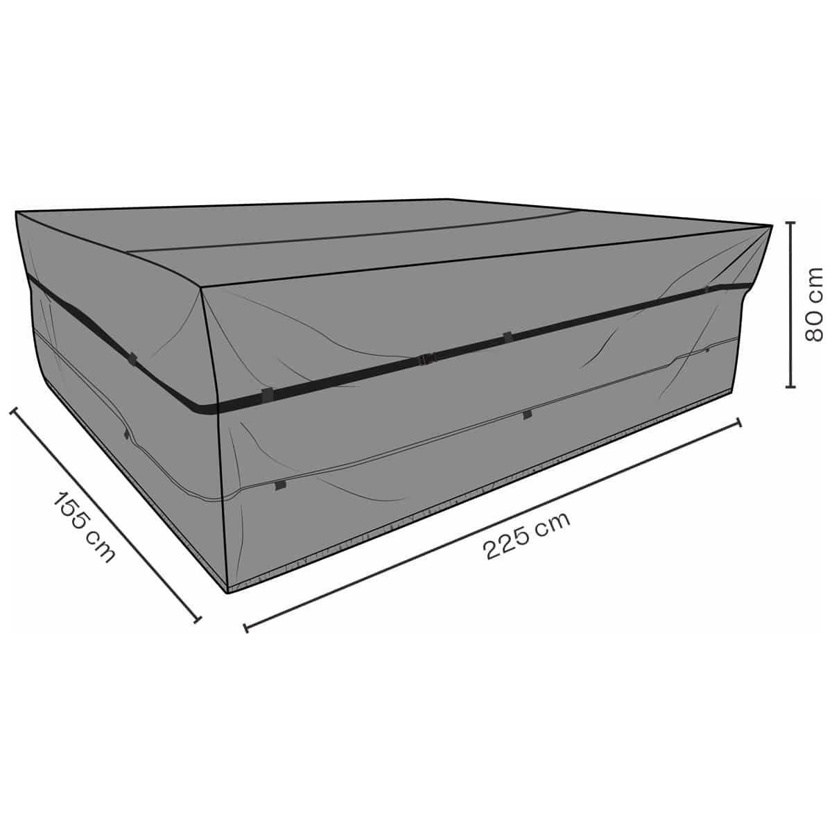 Möbelskydd matgrupp svart 225x155H80 andas