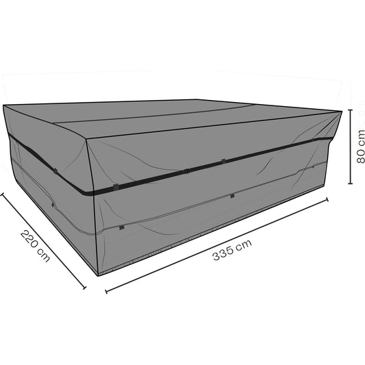 Möbelskydd matgrupp - Svart 335x220x80 cm, andas