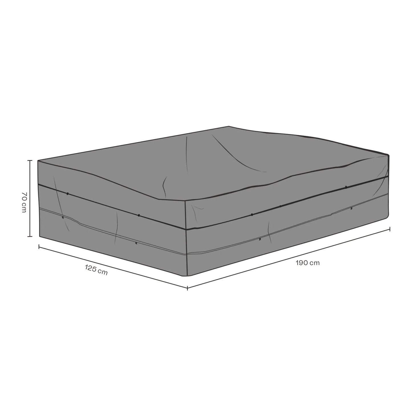 Möbelskydd soffa - Svart 190x125xH70 cm, andas