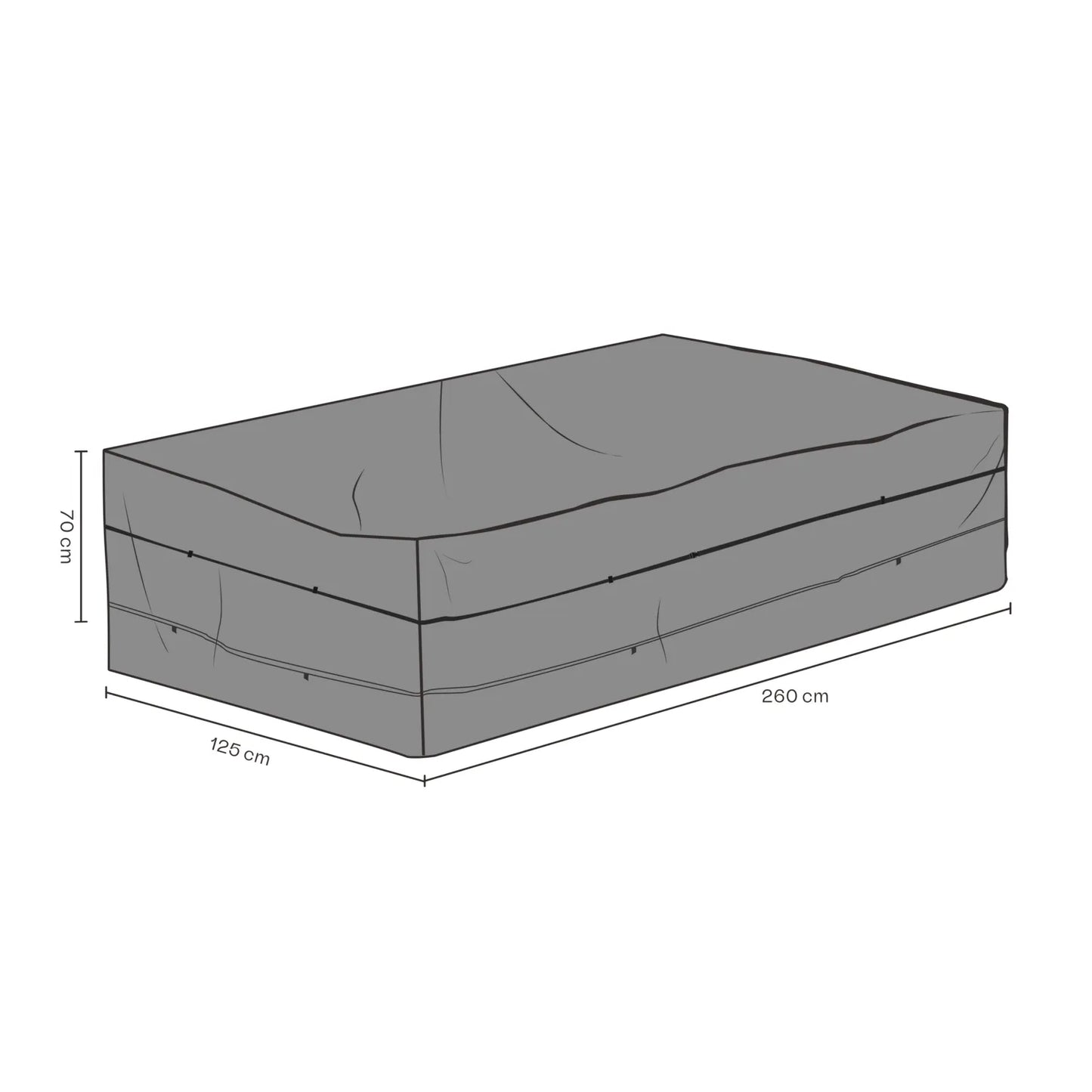 Möbelskydd soffa - Svart 260x125xH70 cm, andas