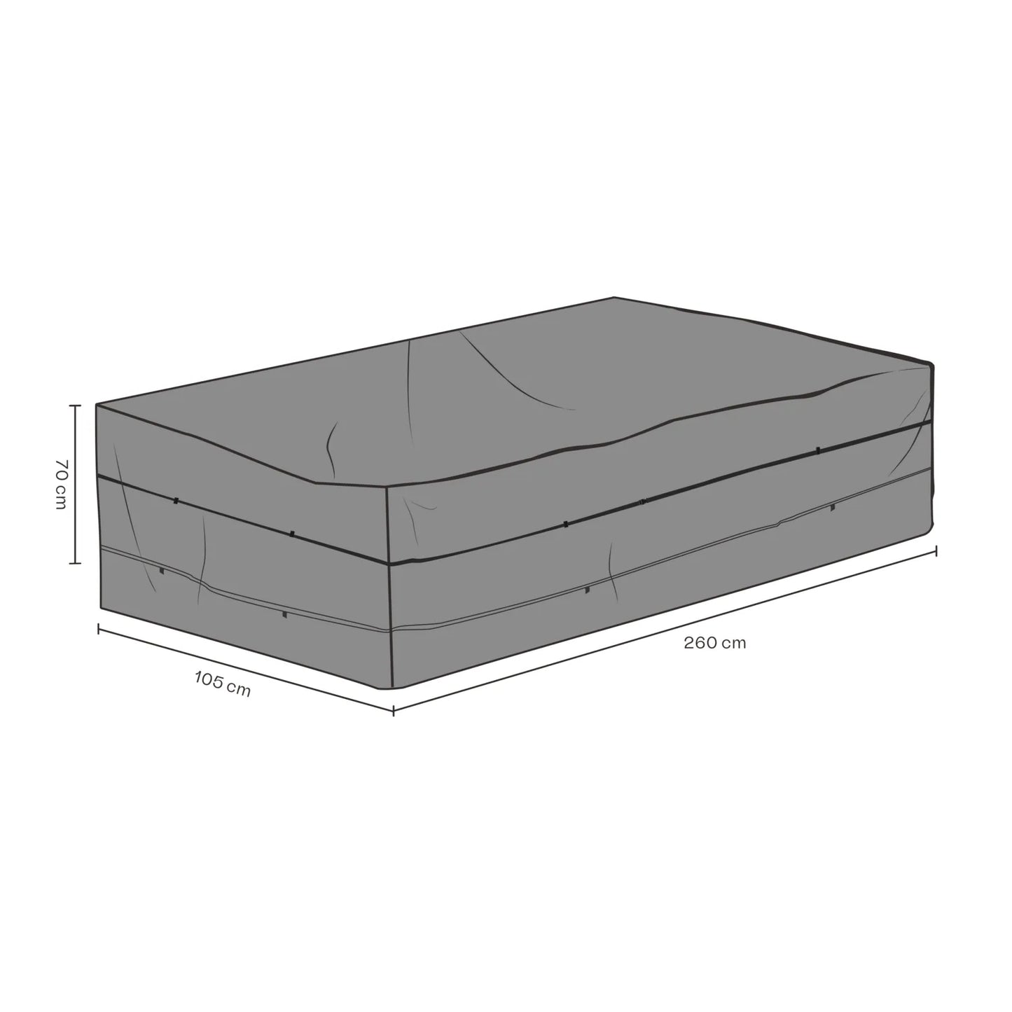 Möbelskydd soffa - Svart 260x105xH70 cm, andas