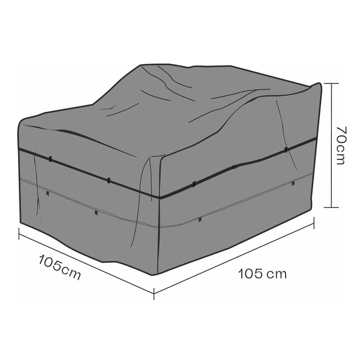 Möbelskydd fåtölj svart 105x105H70 andas