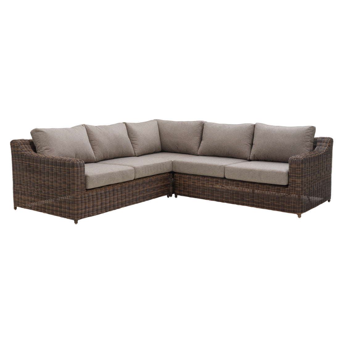 Glendon hörnsoffa 5-sits Dark Brown/Soft Moose