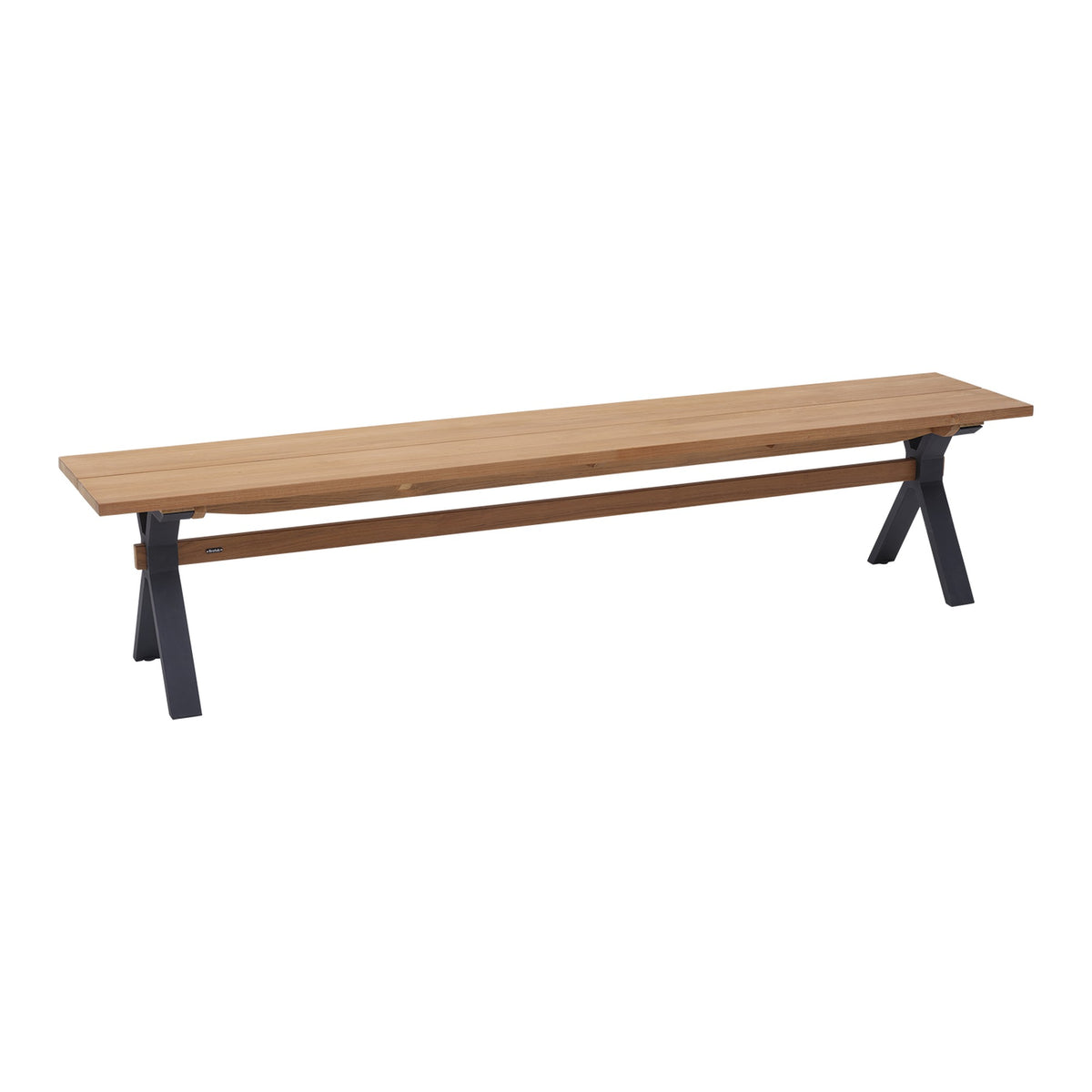 Mark bänk – Svart/Teak