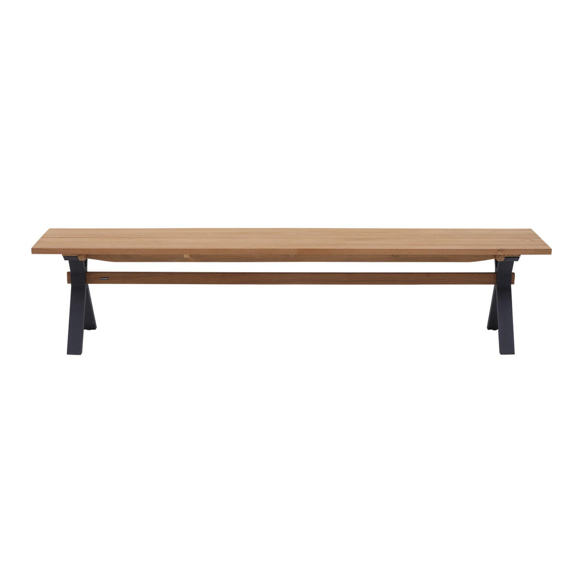 Mark bänk – Svart/Teak