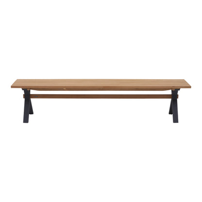 Mark bänk – Svart/Teak