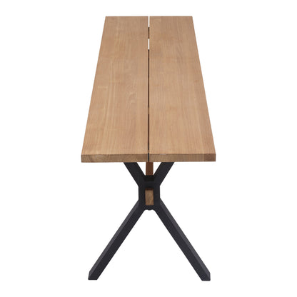 Mark bänk – Svart/Teak