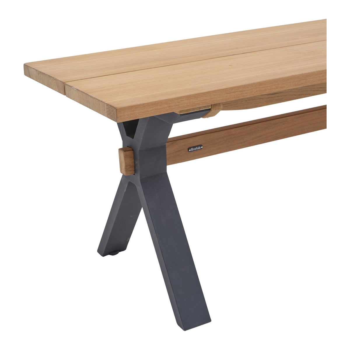 Mark bänk – Svart/Teak