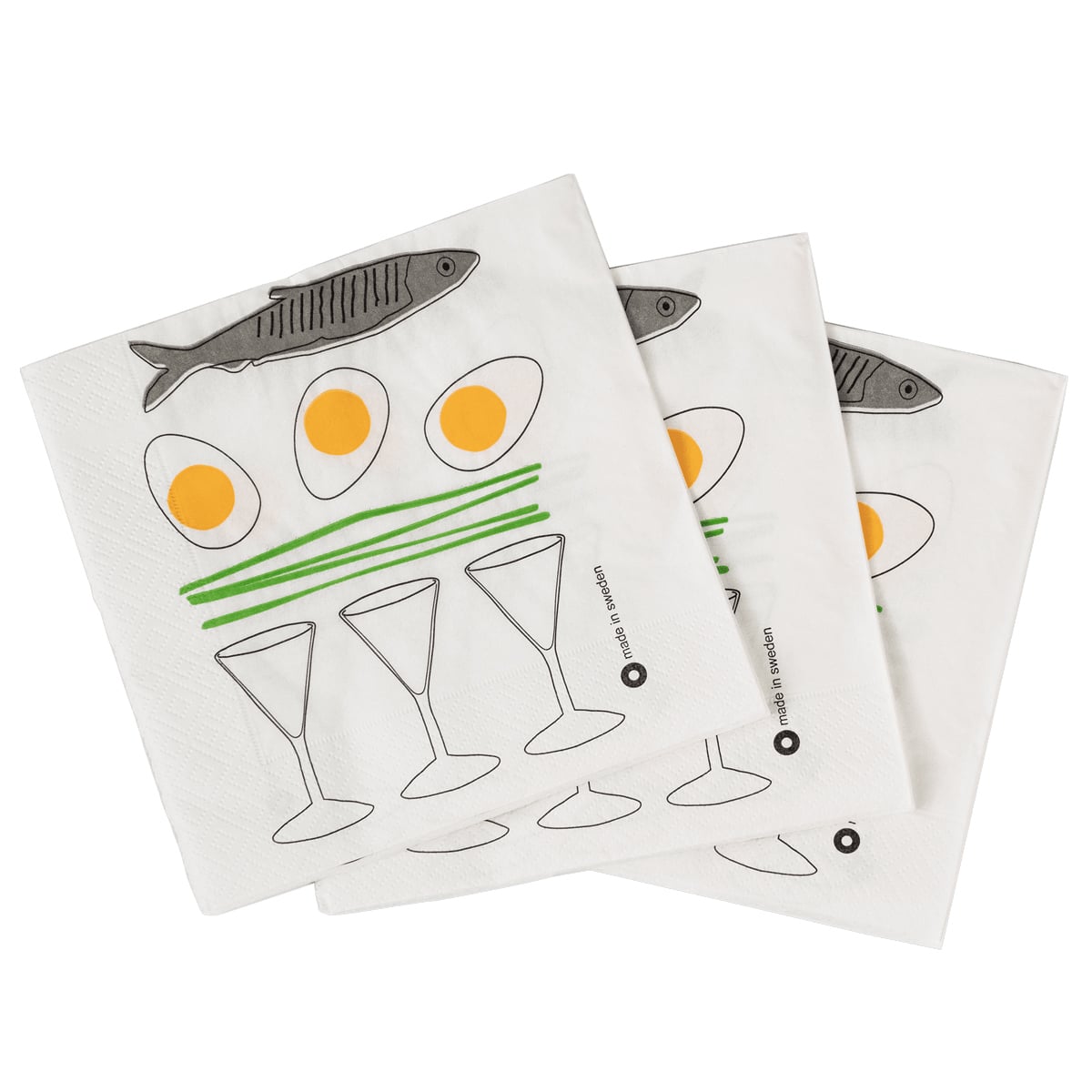 Servetter Sill, ägg och snaps 20-pack