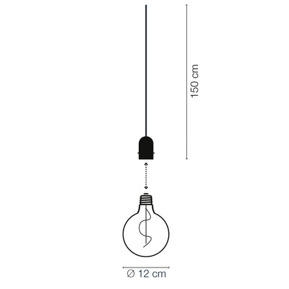 Penny pendellampa – Smoke 12 V Plug & Play